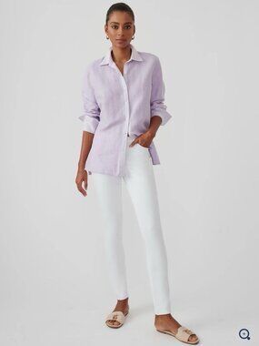 J. McLaughlin Pants Womens 6 White Lexi Skinny Jeans Stretch Cotton Denim Casual